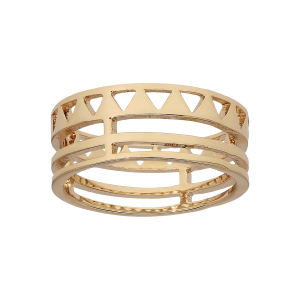 BAGUE PLAQUÉ OR MOTIF SOLEIL