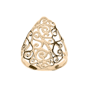 BAGUE PLAQUÉ OR FILIGRANNE