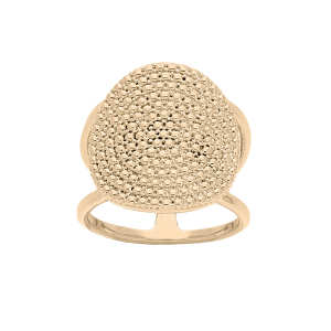 BAGUE PLAQUÉ OR FORME RONDE AVEC PICOTS