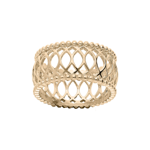 BAGUE PLAQUÉ OR ANNEAU BOMBÉ AJOURÉ