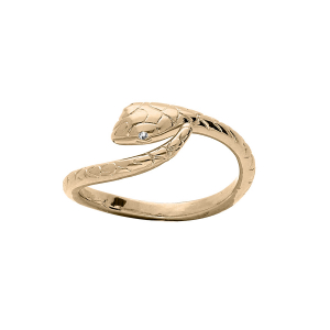BAGUE PLAQUÉ OR SERPENT RÉGLABLE