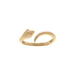 BAGUE PLAQUÉ OR SERPENT RÉGLABLE