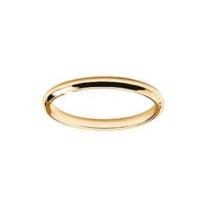 ALLIANCE DEMI JONC 2MM PLAQUÉ OR