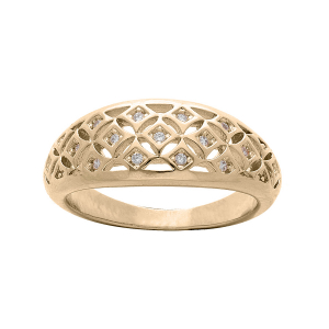 BAGUE PLAQUÉ OR JONC BOMBÉ