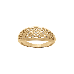 BAGUE PLAQUÉ OR JONC BOMBÉ