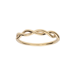 BAGUE PLAQUÉ OR FILS TORSADES