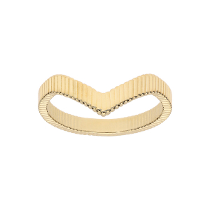 BAGUE PLAQUÉ OR FORME V