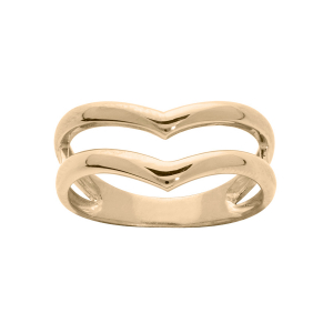 BAGUE PLAQUÉ OR GRAND DIAMETRE FORME POINTE