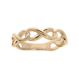 BAGUE PLAQUÉ OR GRAND DIAMETRE INFINI
