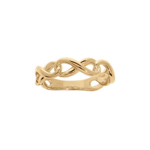 BAGUE PLAQUÉ OR GRAND DIAMETRE INFINI