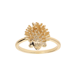 BAGUE PLAQUÉ OR HERISSON
