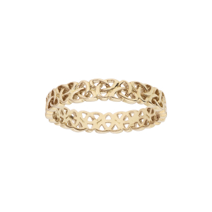 BAGUE PLAQUÉ OR 4MM MOTIF TRISKEL ENTRELACE