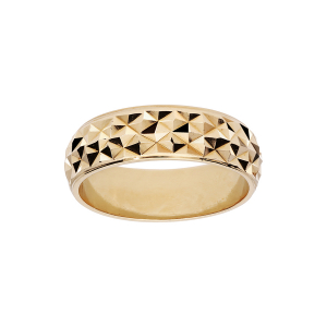 ALLIANCE PLAQUÉ OR 6MM DIAMANTEE
