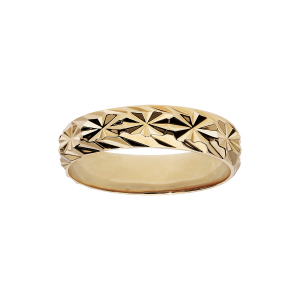 ALLIANCE PLAQUÉ OR 5MM DIAMANTEE