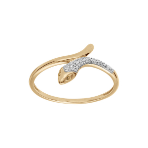 BAGUE PLAQUÉ OR SERPENT