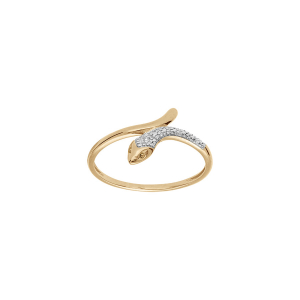 BAGUE PLAQUÉ OR SERPENT