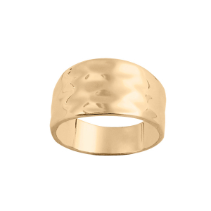 BAGUE PLAQUÉ OR FROISSE