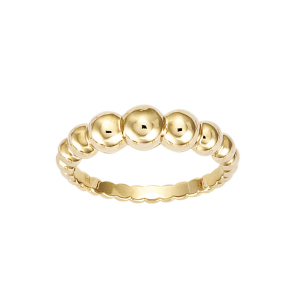BAGUE PLAQUÉ OR BOULES DECROISSANTES