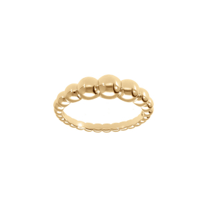 BAGUE PLAQUÉ OR BOULES DECROISSANTES