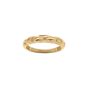 BAGUE PLAQUÉ OR ANNEAU MARTELÉE