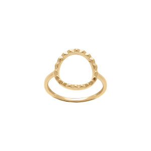 BAGUE PLAQUÉ OR CERCLE CISELÉ