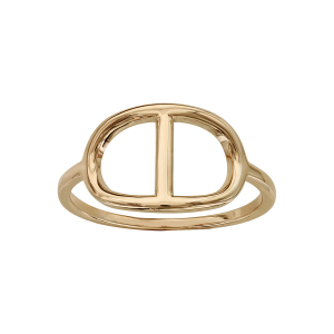 BAGUE PLAQUÉ OR MAILLE MARINE LISSE