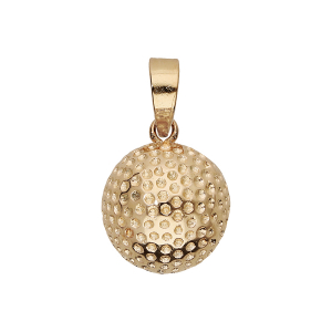 PENDENTIF PLAQUÉ OR BALLE DE GOLF