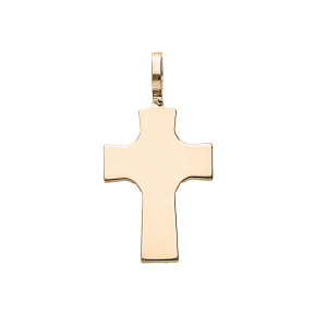 PENDENTIF PLAQUÉ OR CROIX LISSE A GRAVER