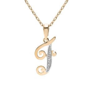 COLLIER PLAQUÉ OR PENDENTIF INITIALE  F  OXYDES BLANCS SERTIS 42+3CM