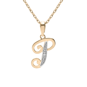 COLLIER PLAQUÉ OR PENDENTIF INITIALE  P  OXYDES BLANCS SERTIS 42+3CM