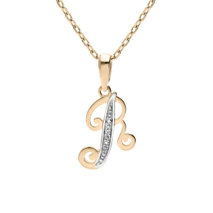COLLIER PLAQUÉ OR PENDENTIF INITIALE  R  OXYDES BLANCS SERTIS 42+3CM
