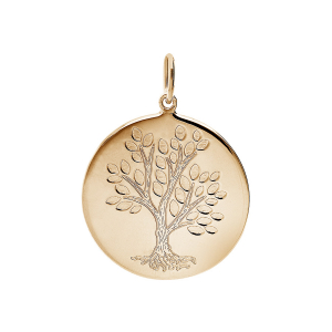 PENDENTIF PLAQUÉ OR ARBRE DE VIE 20MM