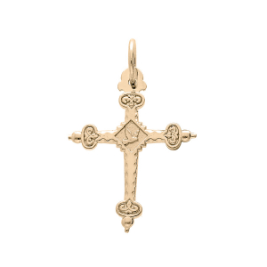 PENDENTIF PLAQUÉ OR CROIX DE SAVOIE MOYEN MODELE dim  32 mm x 25 mm