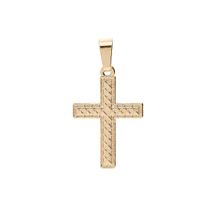 PENDENTIF PLAQUÉ OR CROIX CROISILLONS