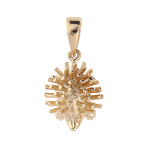 PENDENTIF PLAQUÉ OR HERISSON