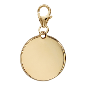 CHARM'S PLAQUÉ OR CHARM'S ROND A GRAVER