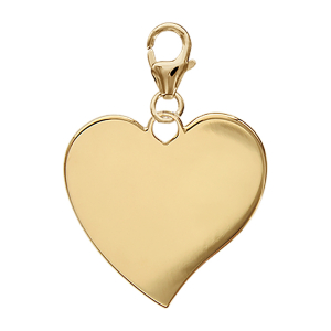 CHARM'S PLAQUÉ OR CHARM'S COEUR A GRAVER