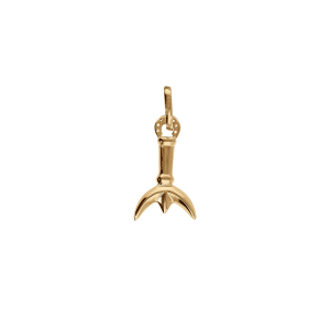 PENDENTIF PLAQUÉ OR PLATINÉ PETIT MODELE TRIDENTITE CAMARGUAIS ET FER A CHEVAL DIM 15 X 10 MM