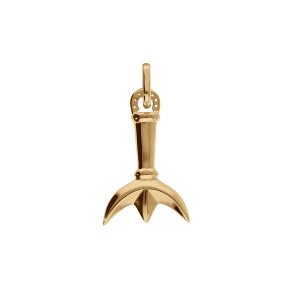 PENDENTIF PLAQUÉ OR PLATINÉ  GRAND MODELE TRIDENTITE CAMARGUAIS ET FER A CHEVAL DIM 24 X 15 MM