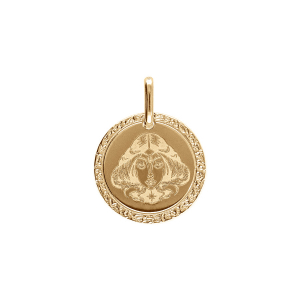 PENDENTIF PLAQUÉ OR MEDAILLE 15MM ZODIAQUE VIERGE