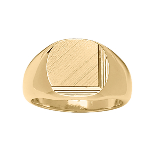 CHEVALIERE PLAQUÉ OR GRAND PLATEAU OVALE DIAMANTEE