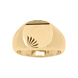 CHEVALIERE PLAQUÉ OR GRAND PLATEAU OVALE DIAMANTEE ETOILE+DROIT