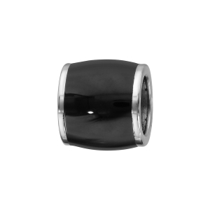 CHARMS ACIER FORME TONNEAU NOIR