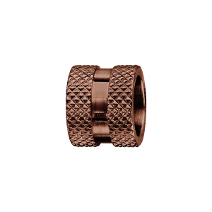 CHARMS ACIER PVD MARRON MOTIF PICOTS