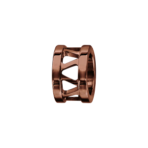 CHARMS ACIER ET PVD MARRON ANNEAU AJOURE