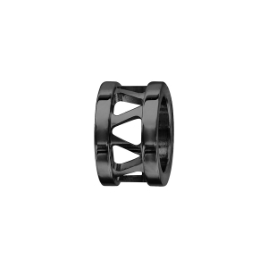 CHARMS ACIER ET PVD NOIR ANNEAU AJOURE