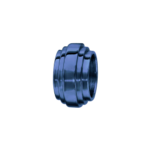 CHARMS ACIER ET PVD BLEU FORME GODRON