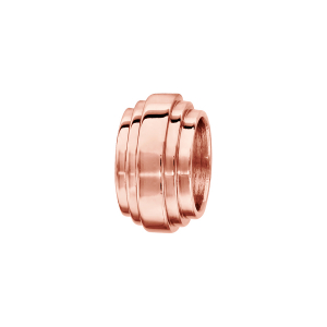 CHARMS ACIER ET PVD ROSE FORME GODRON