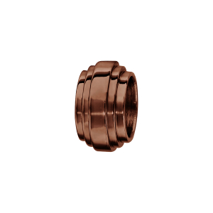 CHARMS ACIER ET PVD MARRON FORME GODRON