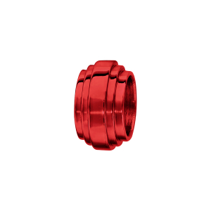 CHARMS ALUMINIUM ANODISE ROUGE FORME GODRON CHARMS ALUMINIUM ANODISE ROUGE FORME GODRON